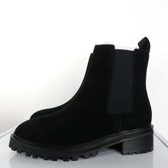 New Quince Suede Ankle Chelsea Boot Women's Size 5 Black $100 4106-79 - Picture 5 of 7